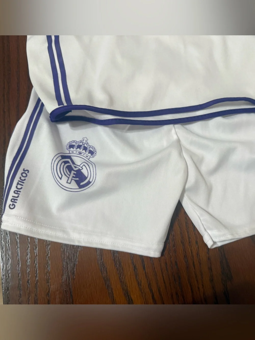 Real Madrid Youth Home Kit - White with Purple Trim- C. Ronaldo